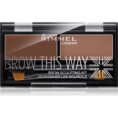 Rimmel london Eyebrow Palette Brow this way 002 Medium Brown 1,1 g – Zbozi.Blesk.cz