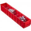 Úložný box Allit Plastový regálový box ShelfBox 91 x 500 x 81 mm červený