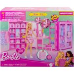 Mattel Barbie Šatník snů v pastelových barvách s panenkou oblečky a doplňky HXD58 – Zboží Mobilmania