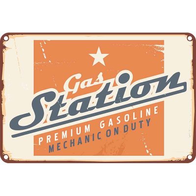 Plechová ceduľa Gas Station - Premium Gasoline – Hledejceny.cz