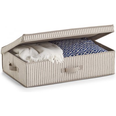 Zeller Present Pevný úložný box na oblečení, na textil, pod postel, proužek 62 x 38 x 16 cm – Zboží Dáma
