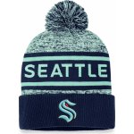 Fanatics Zimní čepice Seattle Kraken Authentic Pro Game & Train Cuffed Pom Knit Traditional Navy-Icy Blue – Hledejceny.cz