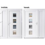 Soft Dvoukřídlé vchodové 010+Panel Plný Bílá/bílá pravé 150 x 200 cm – Hledejceny.cz
