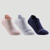 Artengo dětské tenisové ponožky RS160 LOW MODROBÍLORŮŽOVÉ 3 PÁRY