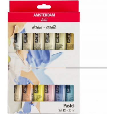 Sada akrylů Amsterdam Pastelové odstíny 12x20ml – Zboží Mobilmania