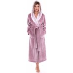 Vestis FLORA 3956 dlouhý župan s kapucí 4353 mauve mist – Zboží Dáma