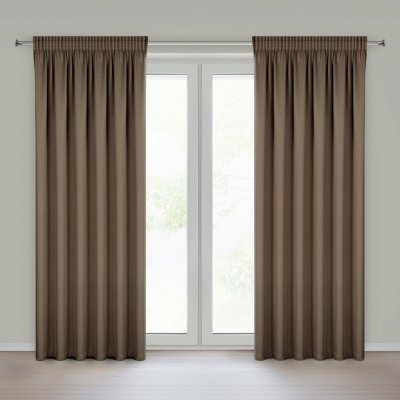 EUROFIRANY ZÁVĚS NA PÁSCE OLENA 140X270 CM HNĚDÝ – Hledejceny.cz