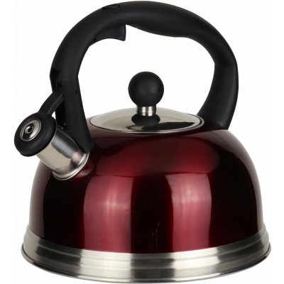 Rossner Ocelová konvice s píšťalkou červená 2,5 l – Zbozi.Blesk.cz