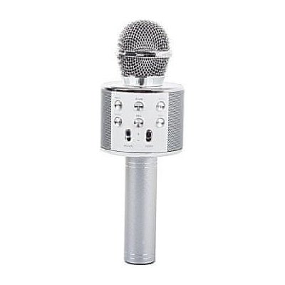 Verk 01377 Karaoke Bluetooth mikrofon 1800mAh stříbrná