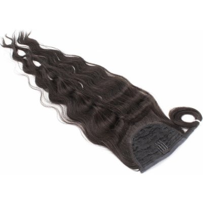 Clip in culík z pravých lidských vlasů vlnitý 50cm přírodní černá – Zboží Dáma