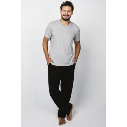 Italian Fashion Dallas pánské pyžamo kr.rukáv šedo černé