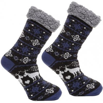 Protiskluzové ponožky Nordic winter modré