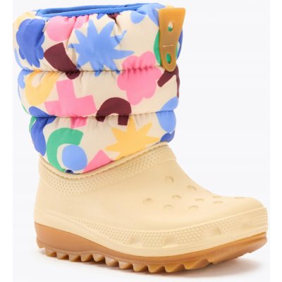 Crocs sněhule Classic Neo Puff Geo Shapes Boot Toddler shitake/ – Zboží Mobilmania