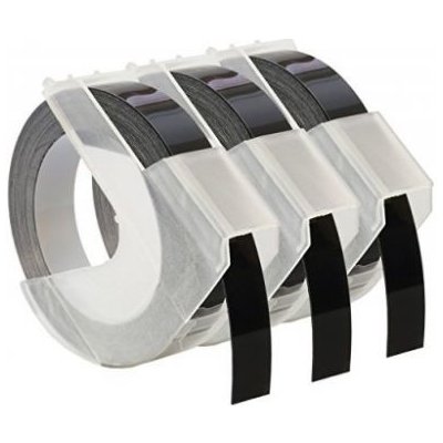 Kompatibilní páska s DYMO 3D S0847730 3ks Do tiskárny OMEGA bílí tisk/černý podklad 3m/9mm (TBDYS0847730) – Zboží Živě