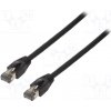 síťový kabel Logilink CQ8103S Patch, S/FTP, Cat 8.1, licna, Cu, LSZH, 15m, černý