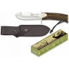 Nůž Albainox Lovecký nůž s koženým pouzdrem