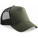 Beechfield Síťovaná Snapback Trucker zelená olivová černá – Zboží Dáma