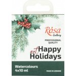 Rosa sada akvarelových barev 4x10ml Vánoční edice 3 – Zboží Dáma