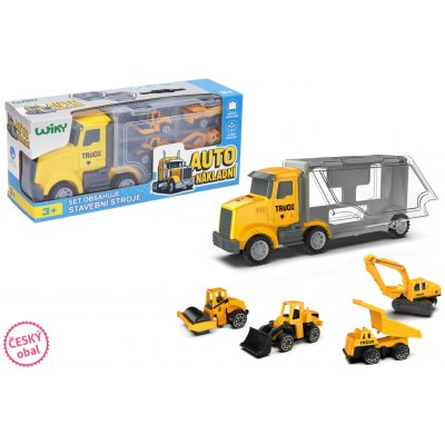 Wiky Vehicles nákladní stavební stroje box na autíčka set 28 cm 4 ks český obal – Sleviste.cz