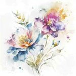 Pol-Mak Collection Ubrousek 33x33cm Akvarel pastel květy – Sleviste.cz