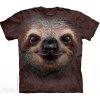 Pánské Tričko Pánské batikované triko The Mountain - Sloth Face - hnědé