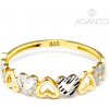 Prsteny Adanito BRR0823GS Zlatý z kombinovaného Zlata srdíčka
