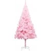 Vánoční stromek Nabytek XL Umělý vánoční stromek s LED a sadou koulí růžový 240 cm PVC