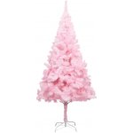 Nabytek XL Umělý vánoční stromek s LED a sadou koulí růžový 240 cm PVC – Zboží Mobilmania