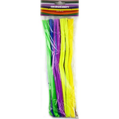 Vytvarnehracky.cz Chlupaté dráty základní barvy 50 ks 6 mm x 30 cm – Sleviste.cz