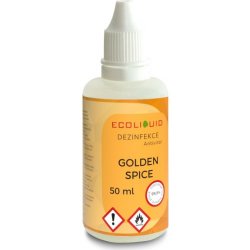 Ecoliquid ANTIVIRAL dezinfekce na ruce - viry, bakterie, plísně 50 ml kapátko Vůně: Golden Spice