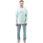 Gina 79177 pánské pyžamo dlouhé sv.šedé měsíc – Zboží Dáma