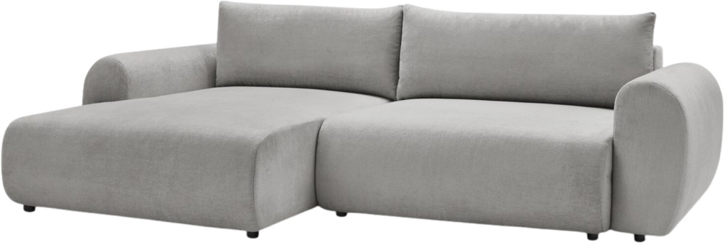 Bobochic Paris Světle šedá rozkládací pohovka Lucien 314 cm levá