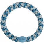 KKNEKKI Gumička do vlasů Kknekki Stripe Baby Blue Glitter, modrá barva, textil – Zboží Dáma