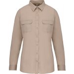 Kariban dámská košile s kapsami Safari béžová – Zbozi.Blesk.cz