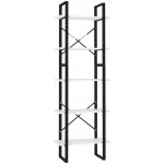 Nabytek XL Knihovna s 5 policemi bílá 60x30x175 cm dřevotříska – Sleviste.cz
