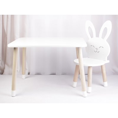 ELIS DESIGN Dětský stůl a židle Zajíček stůl + 1 židle