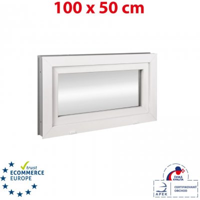 OKNA HNED 100x50 cm (1000x500 mm) bílé sklopné – HobbyKompas.cz