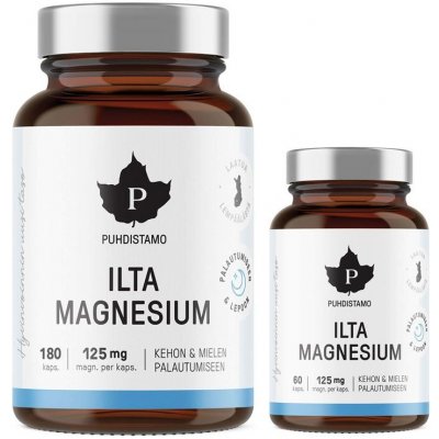 Puhdistamo Night Magnesium Hořčík 180 + 60 kapslí – Hledejceny.cz