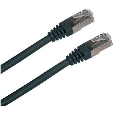 Datacom 15811 Patch kabel FTP, stíněný, cat.5e, RJ45, 1m, černý – Zboží Mobilmania