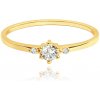 Prsteny Minet Zlatý prsten s bílými zirkony JMG0001WGR56