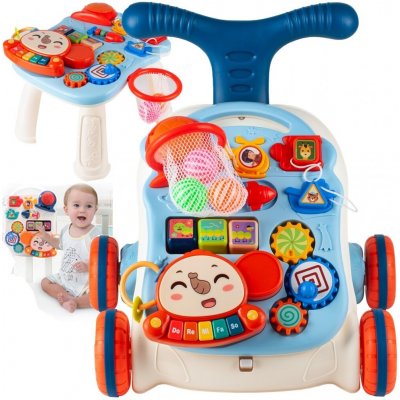 Majlo Toys interaktivní s hracím stolečkem Music Stroller 2v1 modrá – Zbozi.Blesk.cz