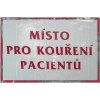 Obraz Místo pro kouření pacientu - ceduľa 30cm x 20cm Plechová tabuľa