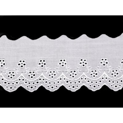 Madeira - štykování šíře 75 mm, střední, bílá (bal. 1) – Zboží Dáma