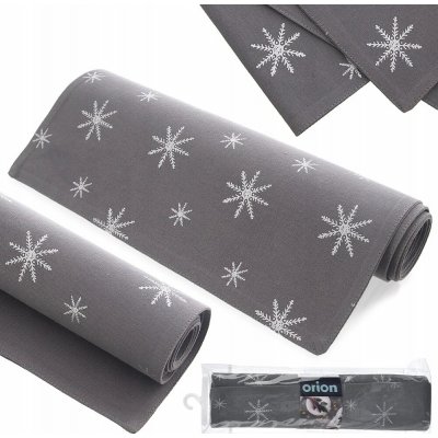 ORION Bavlněný běhoun VLOČKA šedá 130x32cm – Sleviste.cz