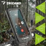 Trizand 27618 Držák telefonu na kolo, voděodolný, 360°, černý – Zboží Mobilmania