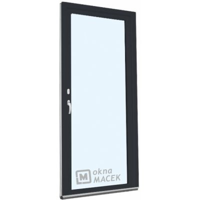 KNIPPING Plastové balkonové dveře - 70 AD antracit/bílá jednostranně pravé 70 x 200 cm – Hledejceny.cz