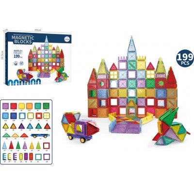 Mamido Magnetická stavebnice 199 dílů Alphabet Windows XXL – Zboží Mobilmania