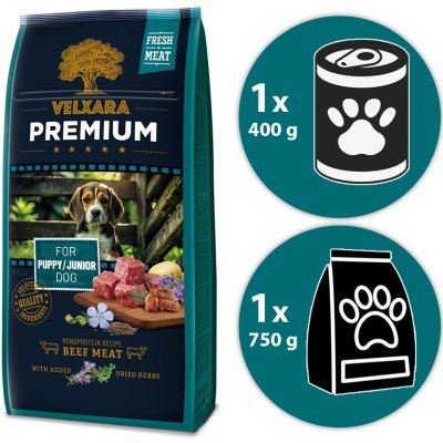 Velxara Premium Dog Junior Monoprotein Beef Meat 12 kg – Zboží Dáma