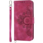 Pouzdro Embossing Pattern Flowery Mandala Realme 11 Pro / 11 Pro+ bordové – Zboží Živě