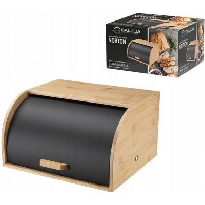 Chlebník jednodílný Galicja béžový, černý dřevěný – Zboží Dáma